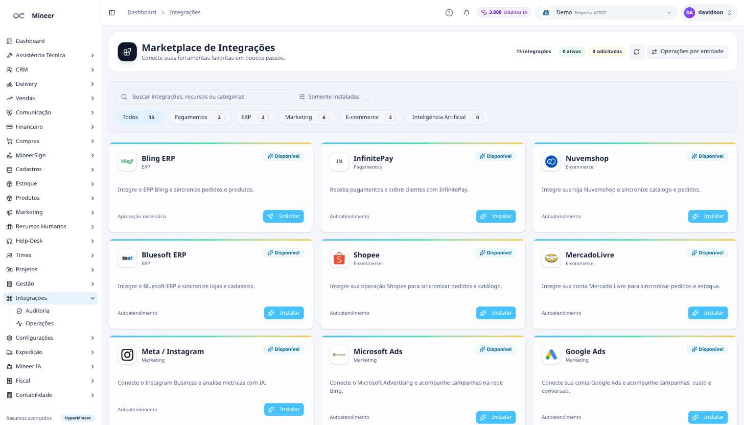 A IA entra pelo mesmo lugar que as integracoes