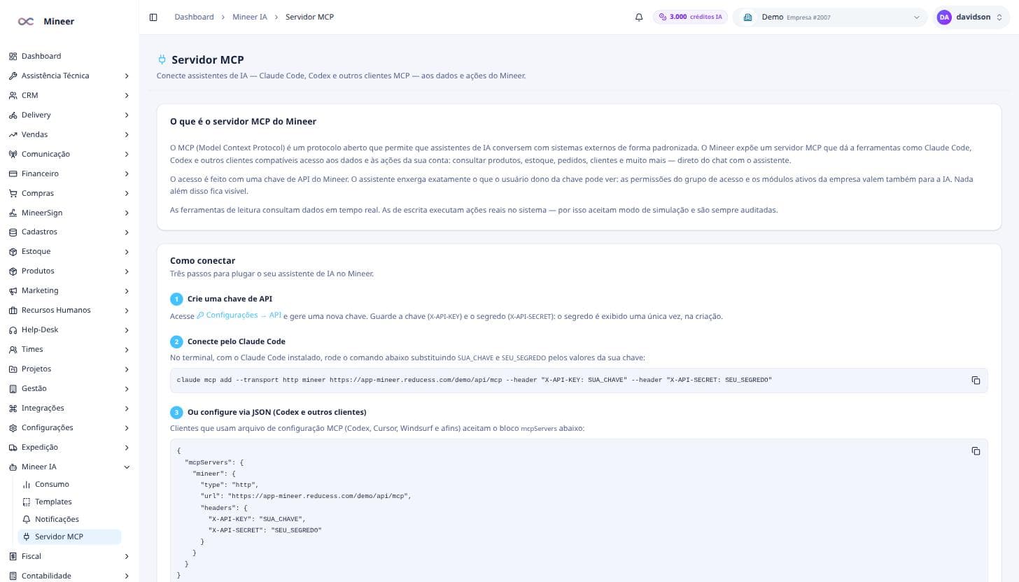 Seu assistente de IA plugado no sistema em tres passos